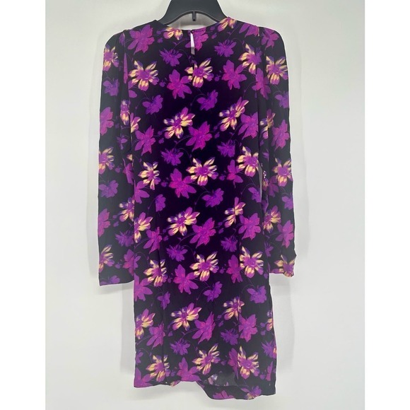 Maje Rosamar Ruched Long Sleeve Floral Mini Dress - Picture 8 of 11